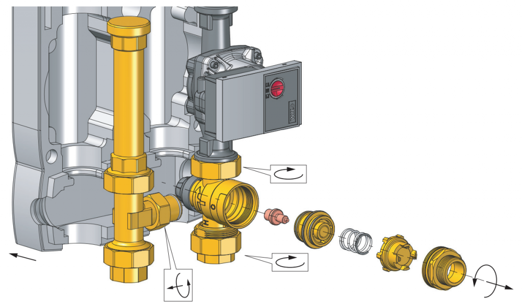 Группа насосная с термостатическим клапаном Royal Thermo RTE 54.103 (4)